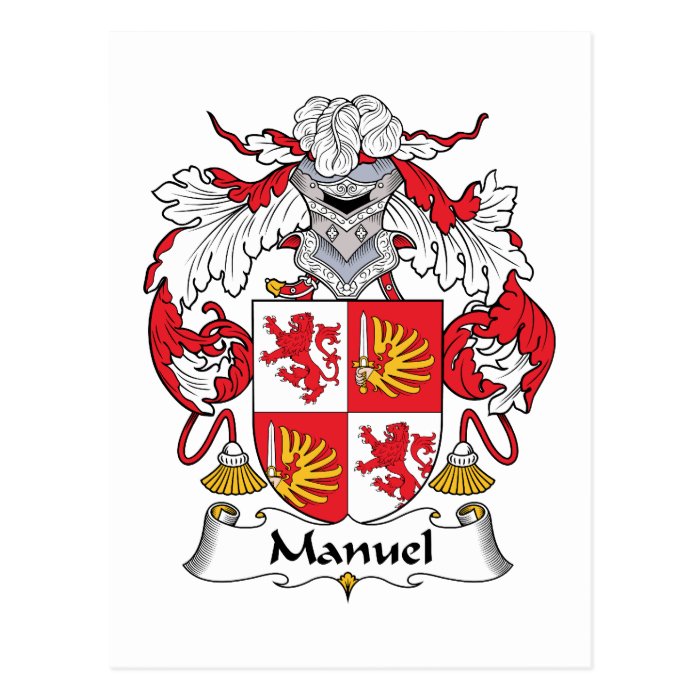 Manuel Family Crest Post Cards
