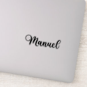 Manuel Name - Handwritten Calligraphy Sticker