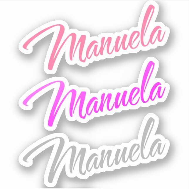 Manuela name decorative x3 sticker (Front)