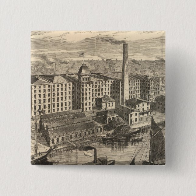 Manufactory of Clark's ONT Spool Cotton Pinback Button (Front)