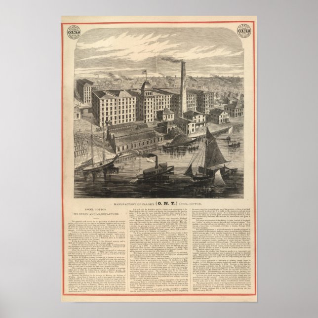Manufactory of Clark's ONT Spool Cotton Poster (Front)