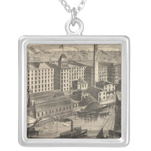 Manufactory of Clarks ONT Spool Cotton Silver Plated Necklace