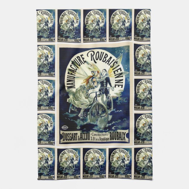 Manufacture Roubaisienne Bicycles Kitchen Towel (Vertical)