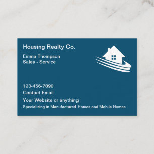 Manufactured Mobile Homes Business Cards
