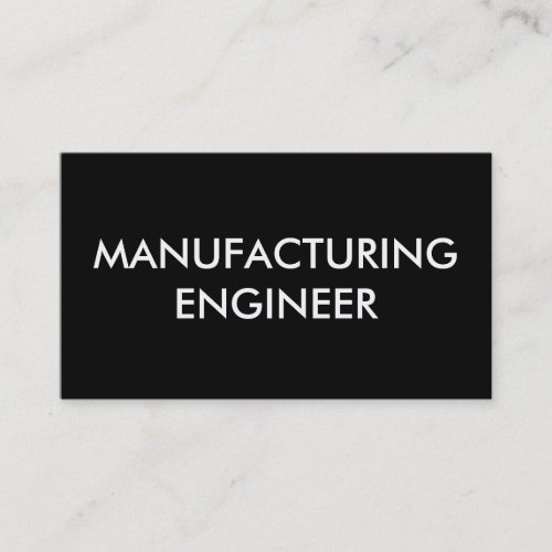 manufacturing engineer business card