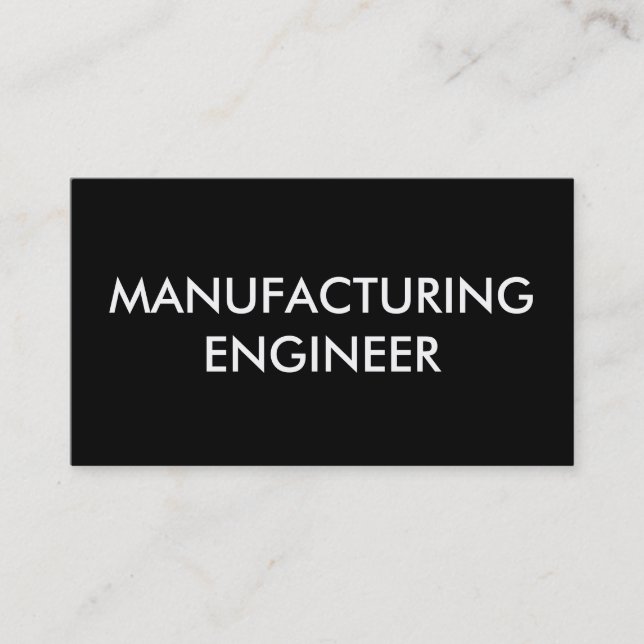 manufacturing engineer business card (Front)