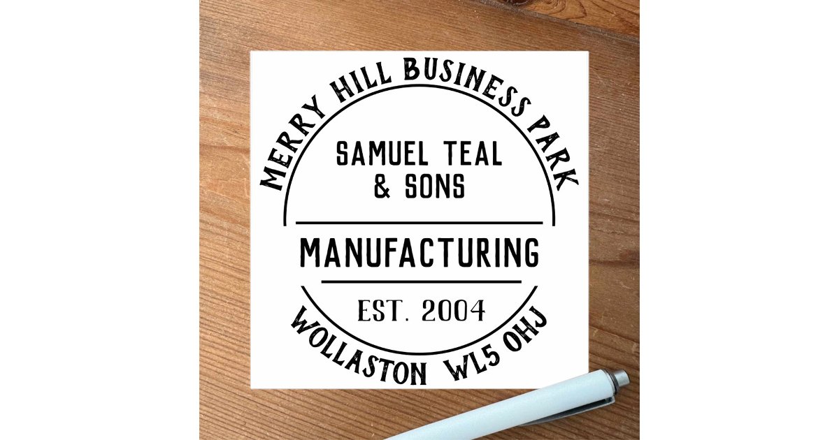 Manufacturing Rubber Stamp | Zazzle