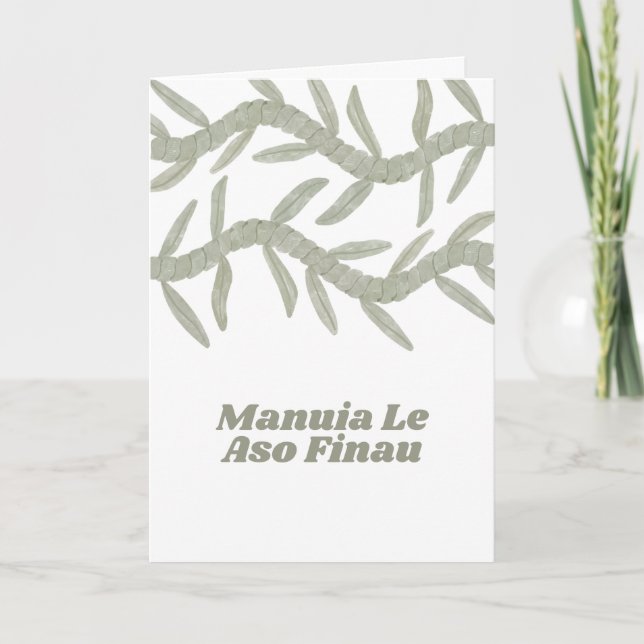 Manuia Le Aso Finau  Thank You Card (Front)