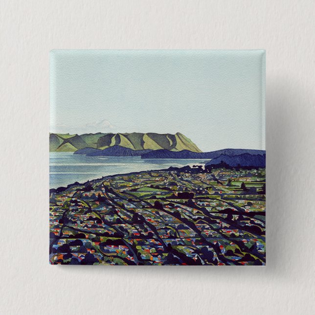Manukau Heads Pinback Button (Front)