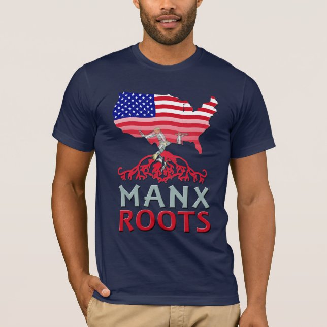 Manx American Roots, Isle of Man T-Shirt (Front)