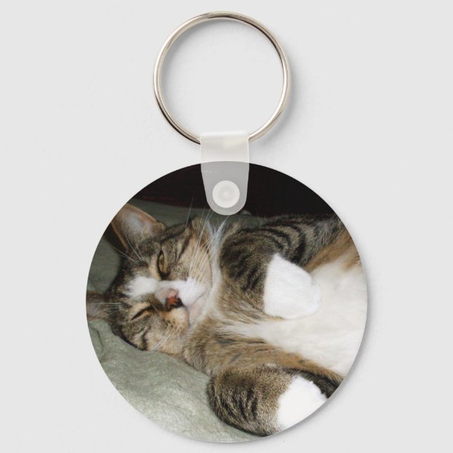 Manx Cat Lover Gift Keychain (Front)