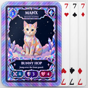 Manx Cat, Rainbow Foil Art Poker Cards
