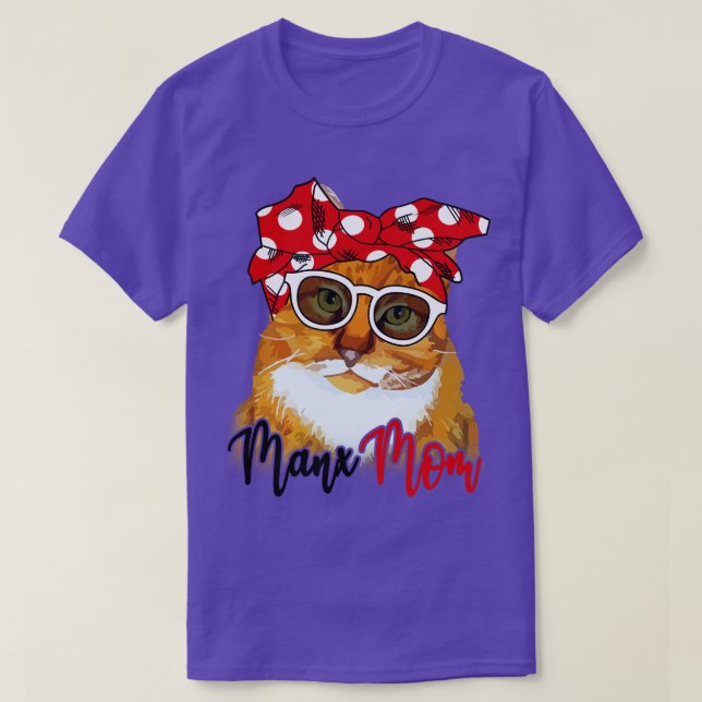 Manx Cat Shirt Manx Cat Mom Bandana (Design Front)