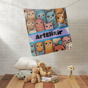 Many Alpaca Llama Baby Blanket