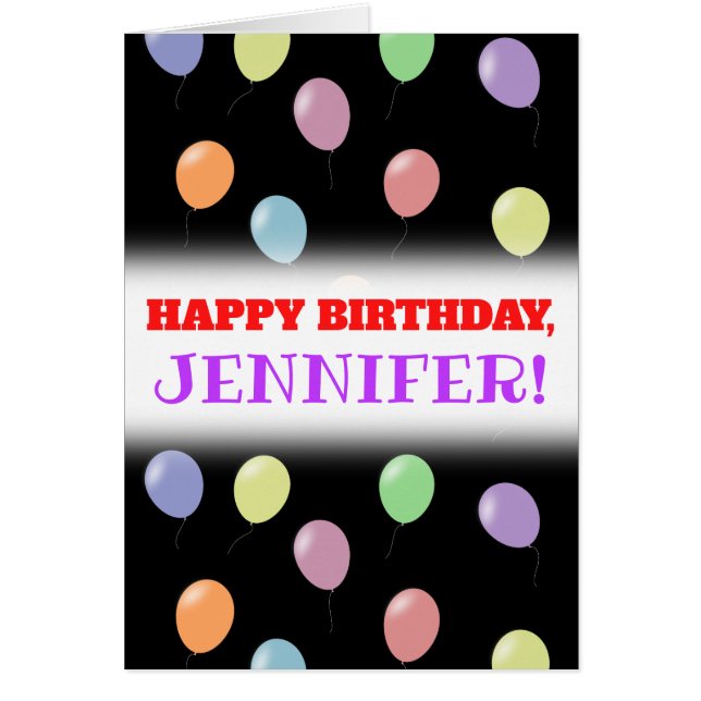 Many Balloons With Pastel Colors + Happy Birthday (Front)