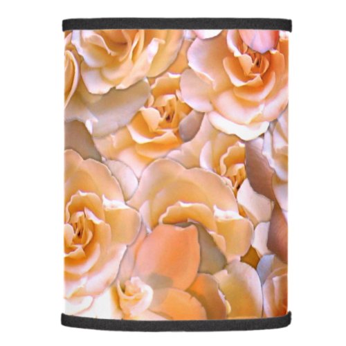 Many beautiful petals of rose     lamp shade
