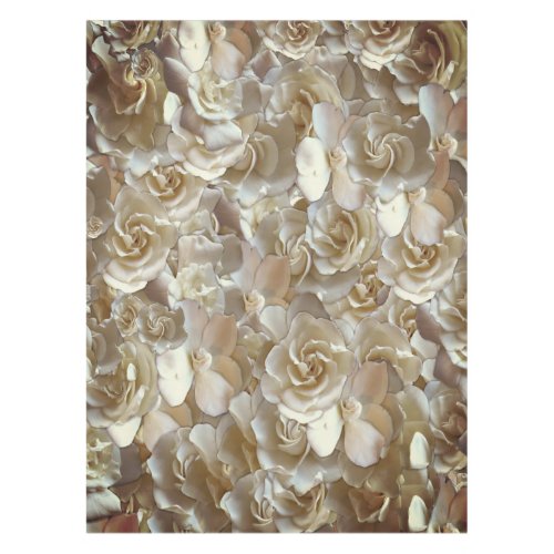 Many beautiful petals of rose       tablecloth
