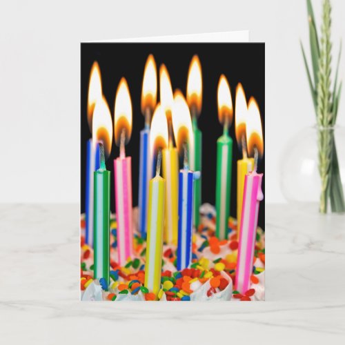 Many Birthday Cake Candles Card