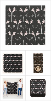 Many Black Cats Pattern