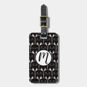 Many Black Cats Pattern Luggage Tag