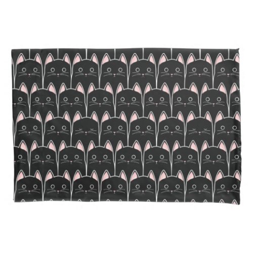 Many Black Cats Pattern Pillow Case