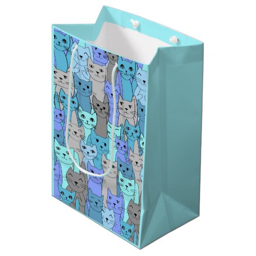 Many Blue Cats Design Gift Bag