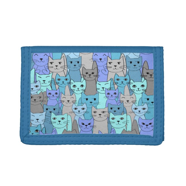 Many Blue Cats Design Wallet