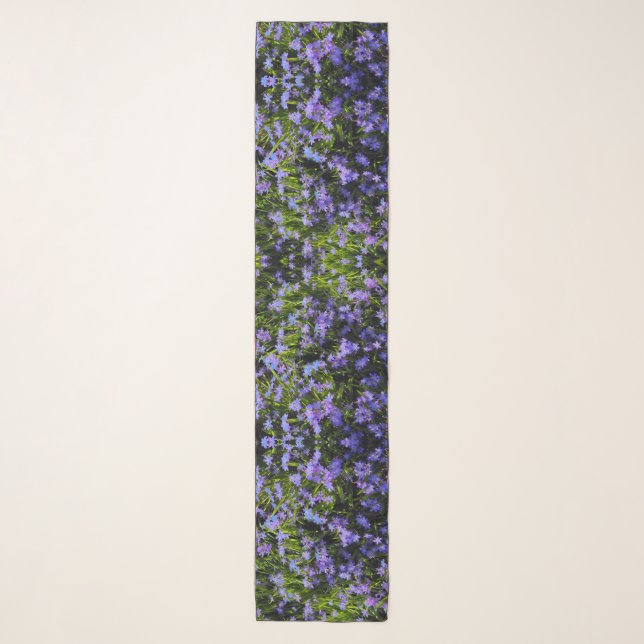 Many Blue Squill Spring Flowers Scarf (Front)