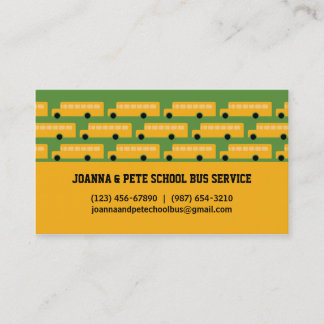Many Buses School Bus Business Card