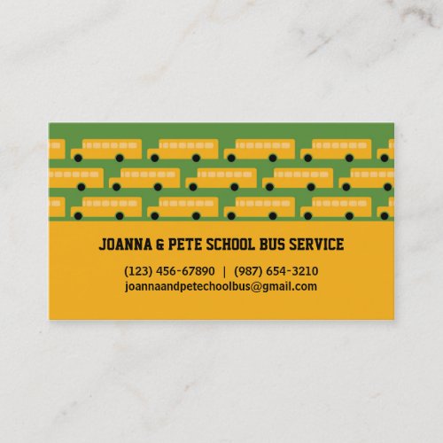 Many Buses School Bus Business Card