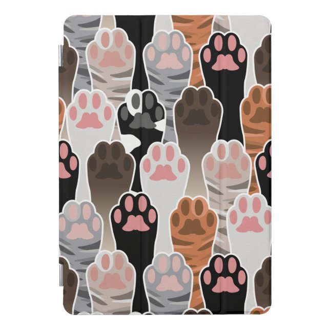 Many Cat Paws Pattern iPad Pro Cover (Front)