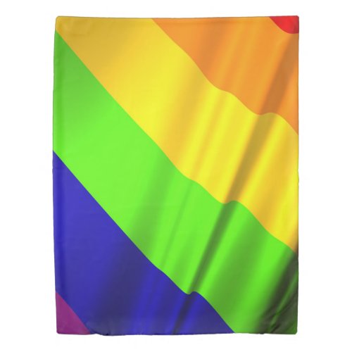 many colored rainbow flag duvet cover