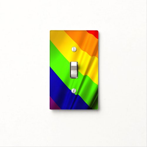 many colored rainbow flag light switch cover