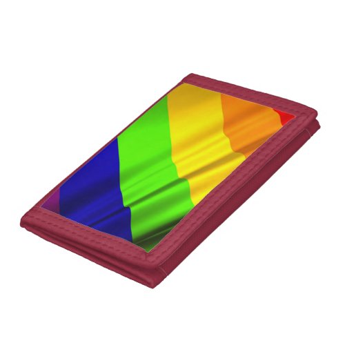 many colored rainbow flag trifold wallet