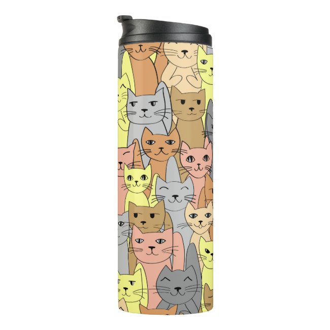 Many Colorful Cats Design Thermal Tumbler