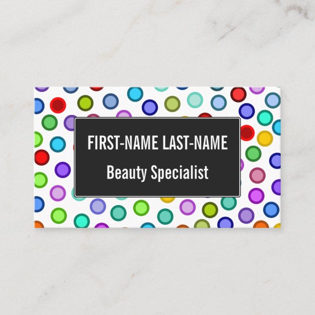 Many Colorful Circles Business Card (Front)