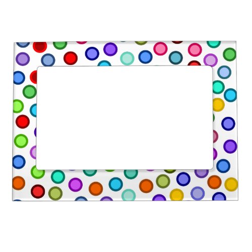 Many Colorful Circles Magnetic Photo Frame