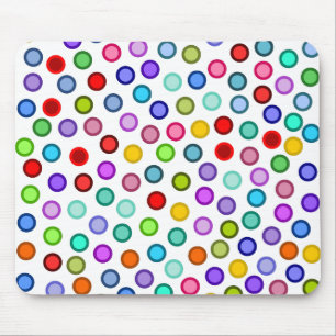 Many Colorful Circles Mouse Pad