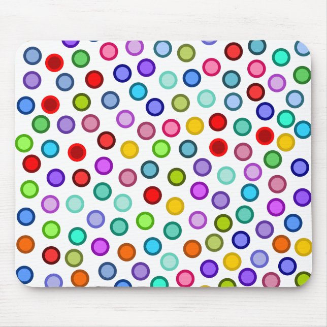 Many Colorful Circles Mouse Pad (Front)
