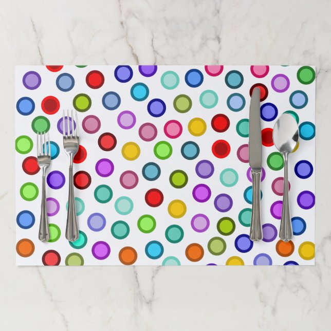 Many Colorful Circles Placemat (In Situ)