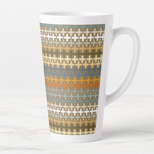 Many colorful crosses org latte mug (Right)