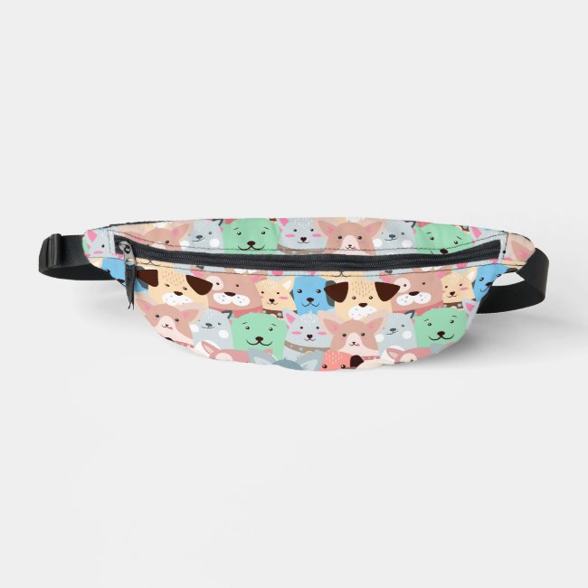 Many Colorful Dogs All-Over Print Fanny Pack