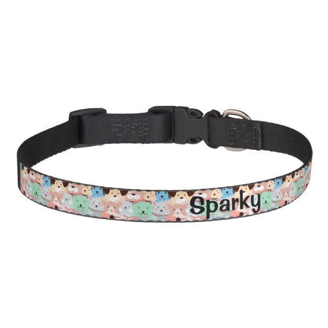 Many Colorful Dogs Ceramic Pet Collar