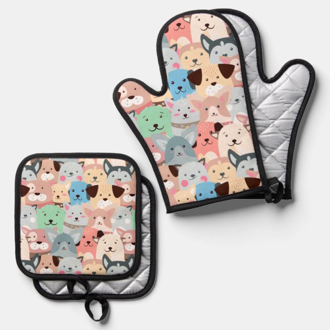 Many Colorful Dogs Design