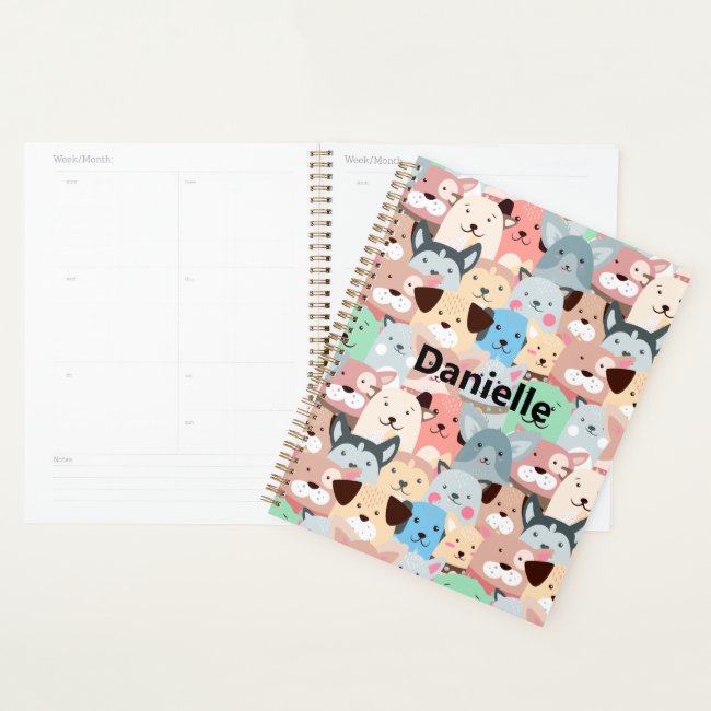 Many Colorful Dogs Design Planner