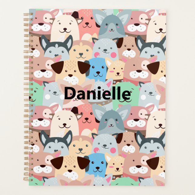 Many Colorful Dogs Design Planner (Front)