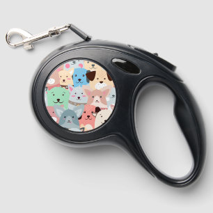 Many Colorful Dogs Design Retractable Dog Leash
