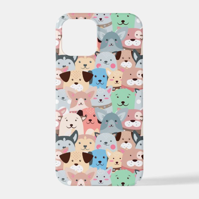 Many Colorful Dogs Design Smartphone Case