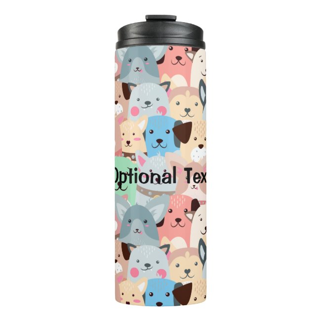 Many Colorful Dogs Design Thermal Tumbler