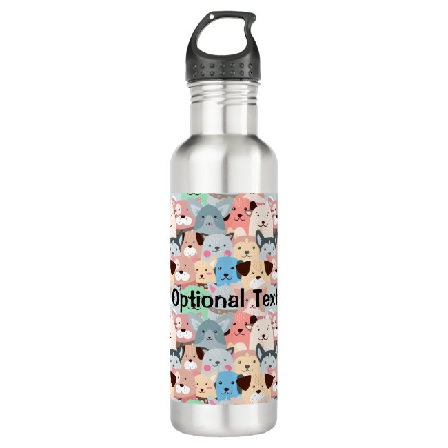 Many Colorful Dogs Design Water Bottle